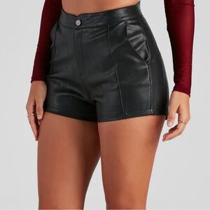 Black Leather shorts (Windsor)